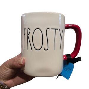 Rae Dunn Frosty The Snowman White and Red Mug